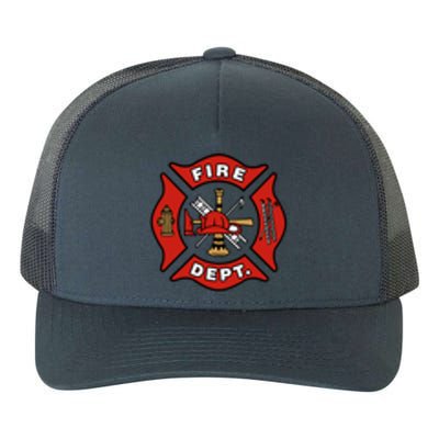 9/11 Fire Department Pocket Logo FDNY 20TH Anniversary Back & Front Yupoong Adult 5-Panel Trucker Hat