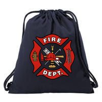 9/11 Fire Department Pocket Logo FDNY 20TH Anniversary Back & Front Drawstring Bag