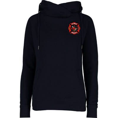 9/11 Fire Department Pocket Logo FDNY 20TH Anniversary Back & Front Womens Funnel Neck Pullover Hood