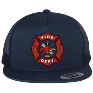 9/11 Fire Department Pocket Logo FDNY 20TH Anniversary Back & Front Flat Bill Trucker Hat