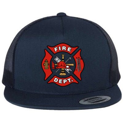 9/11 Fire Department Pocket Logo FDNY 20TH Anniversary Back & Front Flat Bill Trucker Hat