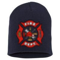 9/11 Fire Department Pocket Logo FDNY 20TH Anniversary Back & Front Short Acrylic Beanie