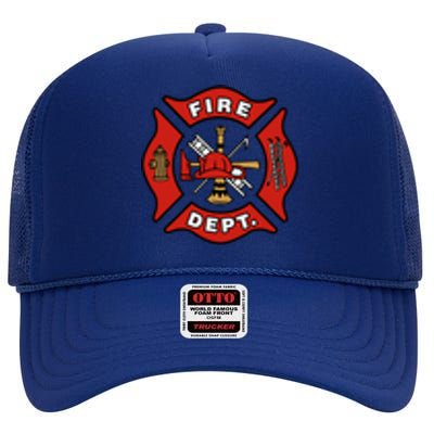 9/11 Fire Department Pocket Logo FDNY 20TH Anniversary Back & Front High Crown Mesh Back Trucker Hat