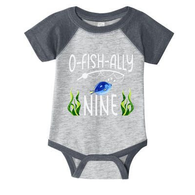 9th Fish Themed Birthday Funny Pun Infant Baby Jersey Bodysuit