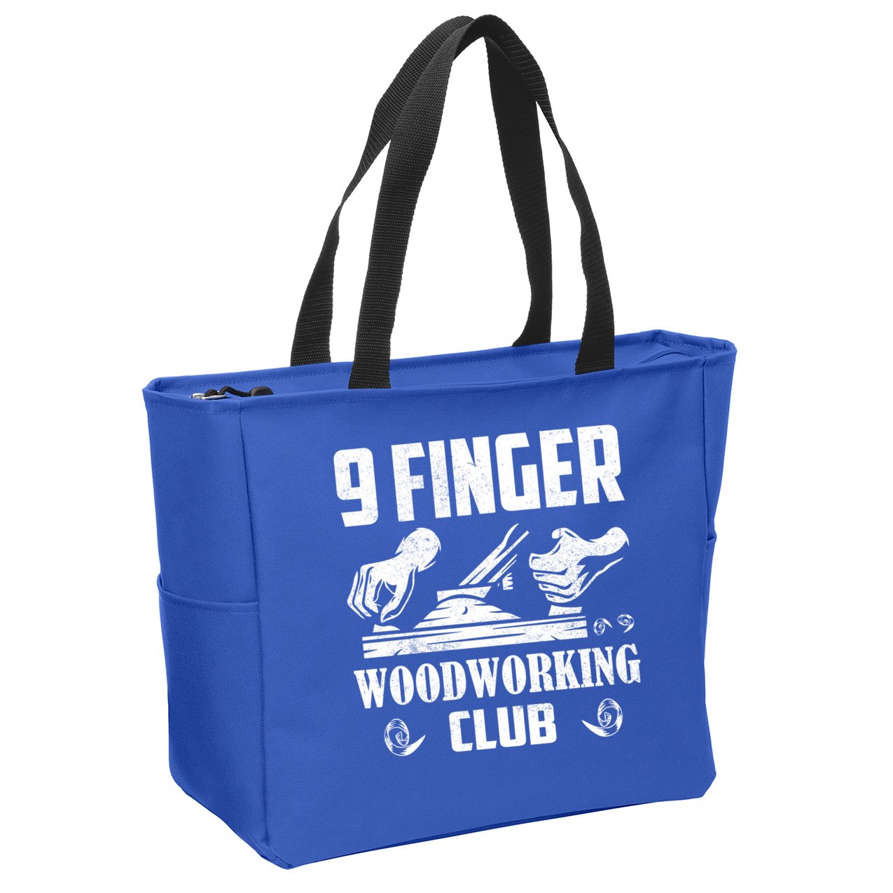 9 Finger Woodworking Club Woodworker Carpenter Gift Zip Tote Bag