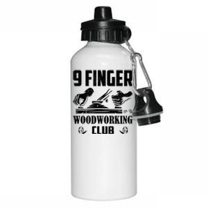 9 Finger Woodworking Club Woodworker Carpenter Gift Aluminum Water Bottle