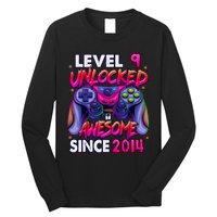 9th Gaming Birthday gift Level 9 Unlocked Awesome Video Game 2014 Birthday Long Sleeve Shirt