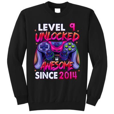 9th Gaming Birthday gift Level 9 Unlocked Awesome Video Game 2014 Birthday Sweatshirt