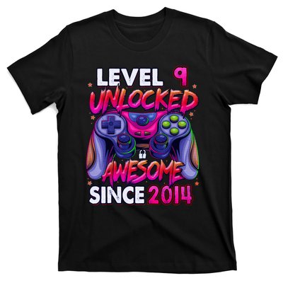 9th Gaming Birthday gift Level 9 Unlocked Awesome Video Game 2014 Birthday T-Shirt