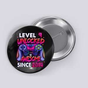 9th Gaming Birthday gift Level 9 Unlocked Awesome Video Game 2014 Birthday Button