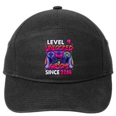 9th Gaming Birthday gift Level 9 Unlocked Awesome Video Game 2014 Birthday 7-Panel Snapback Hat