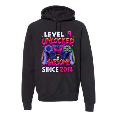 9th Gaming Birthday gift Level 9 Unlocked Awesome Video Game 2014 Birthday Premium Hoodie