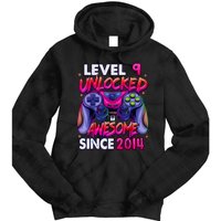 9th Gaming Birthday gift Level 9 Unlocked Awesome Video Game 2014 Birthday Tie Dye Hoodie