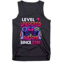 9th Gaming Birthday gift Level 9 Unlocked Awesome Video Game 2014 Birthday Tank Top