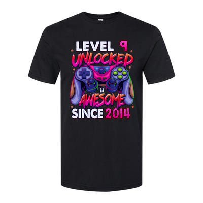 9th Gaming Birthday gift Level 9 Unlocked Awesome Video Game 2014 Birthday Softstyle CVC T-Shirt