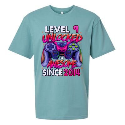 9th Gaming Birthday gift Level 9 Unlocked Awesome Video Game 2014 Birthday Sueded Cloud Jersey T-Shirt