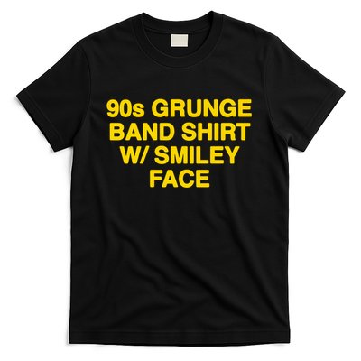 90s Grunge Band W Smiley Face T-Shirt
