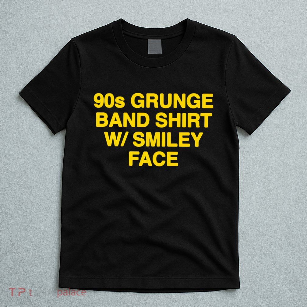 90s Grunge Band W Smiley Face T-Shirt