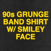 90s Grunge Band W Smiley Face 11oz C Handle Ceramic Mug