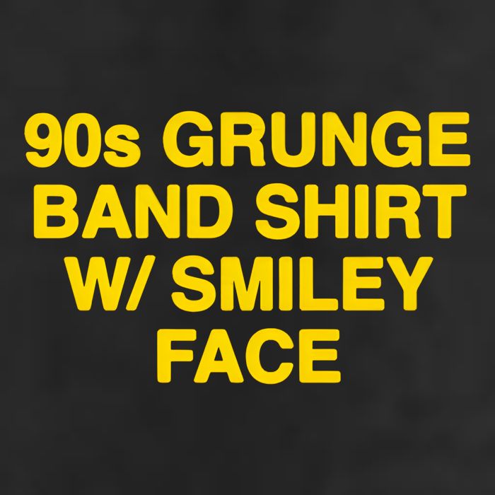90s Grunge Band W Smiley Face 11oz C Handle Ceramic Mug