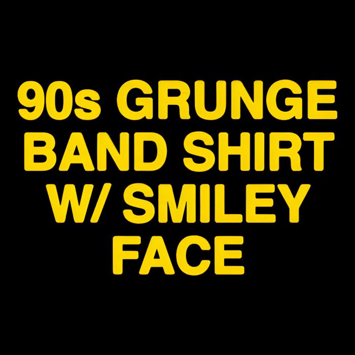 90s Grunge Band W Smiley Face Drawstring Bag