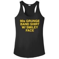 90s Grunge Band W Smiley Face Ladies PosiCharge Competitor Racerback Tank