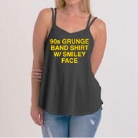 90s Grunge Band W Smiley Face Women's Strappy Tank