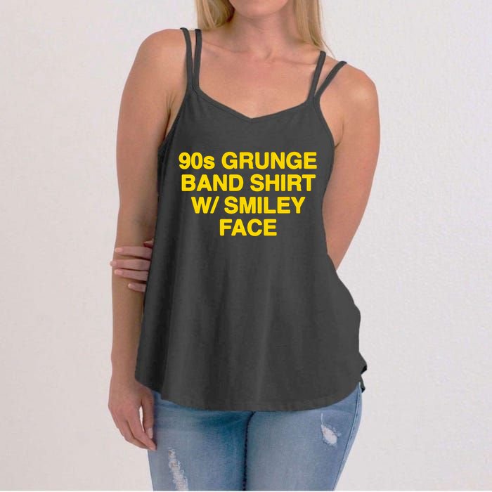 90s Grunge Band W Smiley Face Women's Strappy Tank