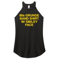 90s Grunge Band W Smiley Face Women's Perfect Tri Rocker Tank