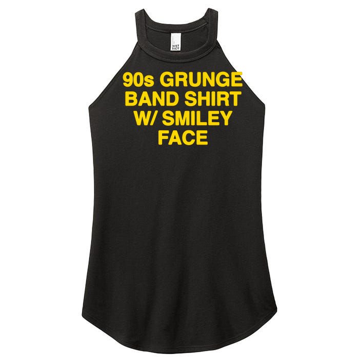 90s Grunge Band W Smiley Face Women's Perfect Tri Rocker Tank