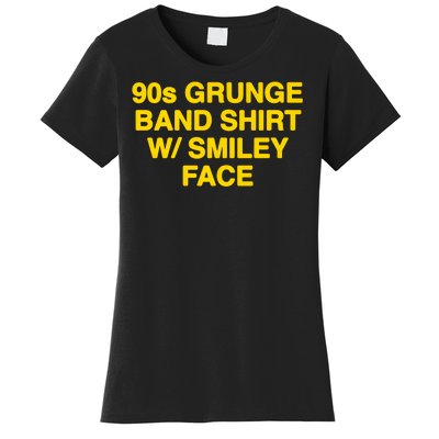 90s Grunge Band W Smiley Face Women's T-Shirt