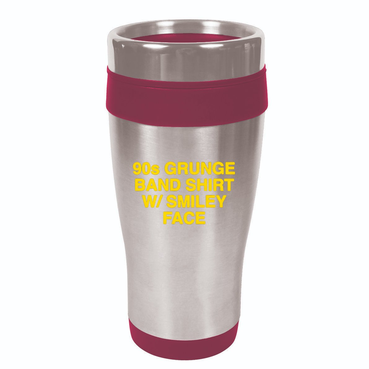 90s Grunge Band W Smiley Face 16oz Travel Tumbler