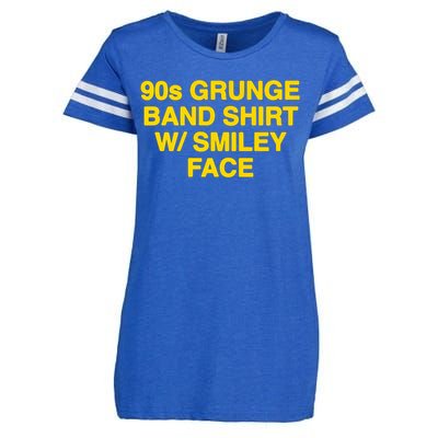 90s Grunge Band W Smiley Face Enza Ladies Jersey Football T-Shirt