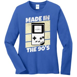 90S Gamer Gaming Funny Video Gamer From The 1990s Great Gift Ladies Long Sleeve Shirt