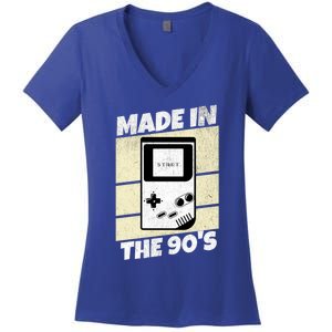 90S Gamer Gaming Funny Video Gamer From The 1990s Great Gift Women's V-Neck T-Shirt