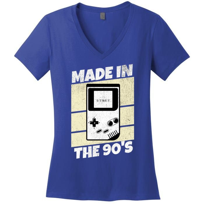 90S Gamer Gaming Funny Video Gamer From The 1990s Great Gift Women's V-Neck T-Shirt