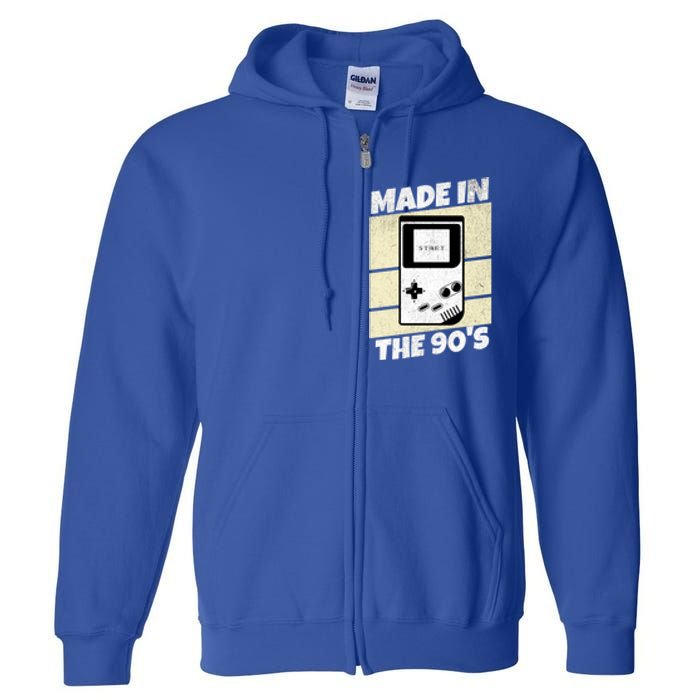 90S Gamer Gaming Funny Video Gamer From The 1990s Great Gift Full Zip Hoodie