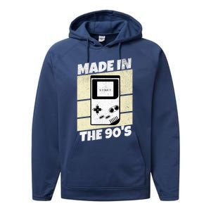 90S Gamer Gaming Funny Video Gamer From The 1990s Great Gift Performance Fleece Hoodie