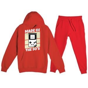 90S Gamer Gaming Funny Video Gamer From The 1990s Great Gift Premium Hooded Sweatsuit Set