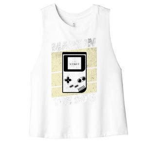 90S Gamer Gaming Funny Video Gamer From The 1990s Great Gift Women's Racerback Cropped Tank