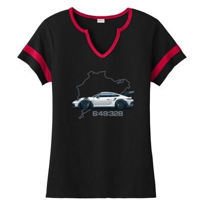 992 Gt3 Rs Nordschleife Ladies Halftime Notch Neck Tee