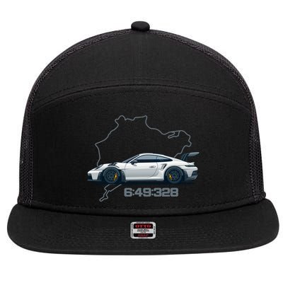 992 Gt3 Rs Nordschleife 7 Panel Mesh Trucker Snapback Hat