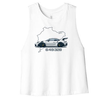 992 Gt3 Rs Nordschleife Women's Racerback Cropped Tank