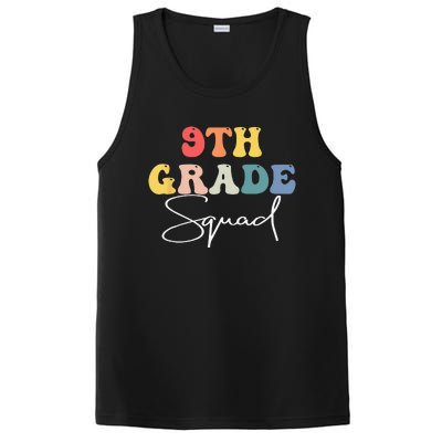 9th Grade Squad Retro Groovy Vintage First Day Of School PosiCharge Competitor Tank