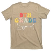 9th Grade Squad Retro Groovy Vintage First Day Of School T-Shirt