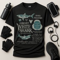90S Great White Shark Cooling Performance Crew T-Shirt