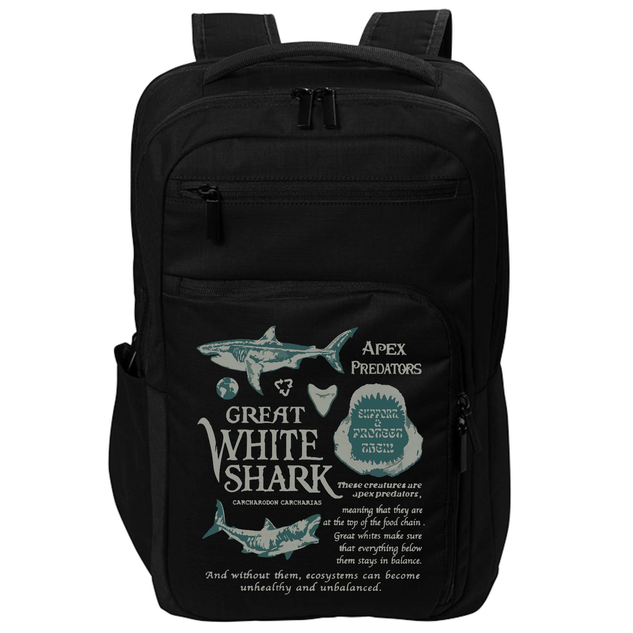90S Great White Shark Impact Tech Backpack