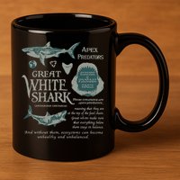 90S Great White Shark 11oz C Handle Ceramic Mug