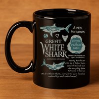90S Great White Shark 11oz C Handle Ceramic Mug