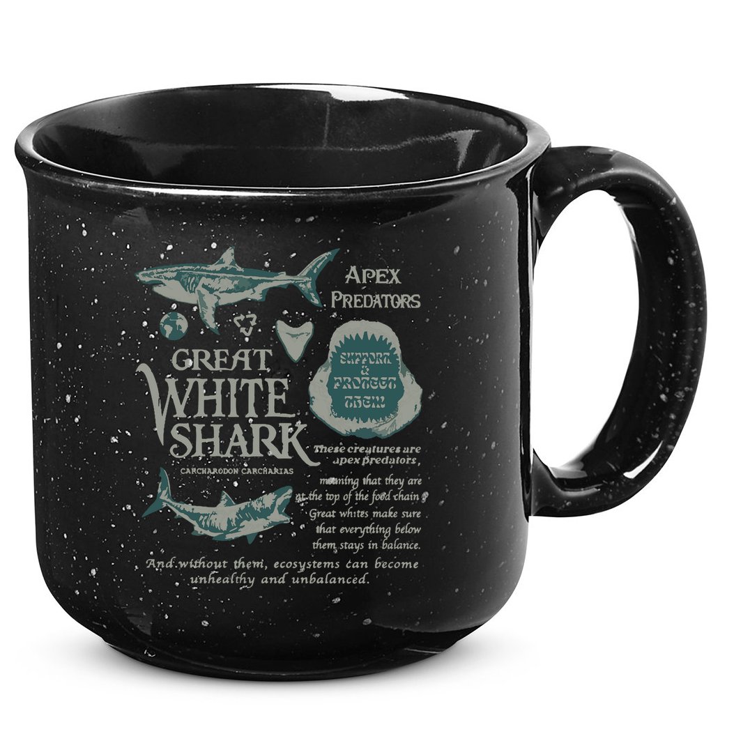 90S Great White Shark 15oz Campfire Ceramic Mug